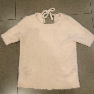 LOFT XXSP light pink short sleeve sweater